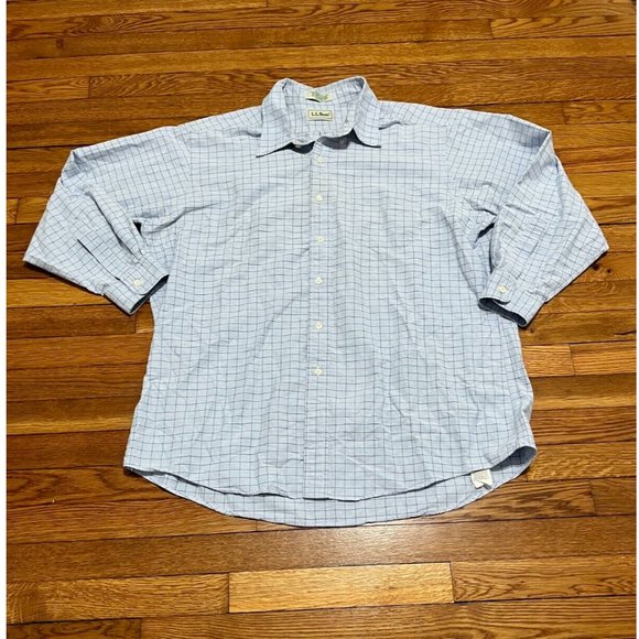 L.L. Bean Shirts Vintage Ll Bean Button Down Shirt Mens Size 75 33 Blue Checks Classic